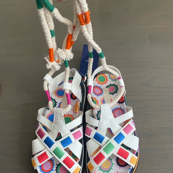 Farm Rio Sunset Anatomic rope detail white sandal Size 8 - Picture 4 of 7